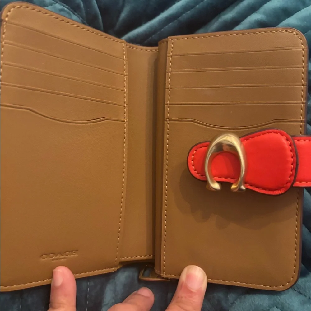 Coach Tabby Wallet Red Orange - Picture 4 of 6